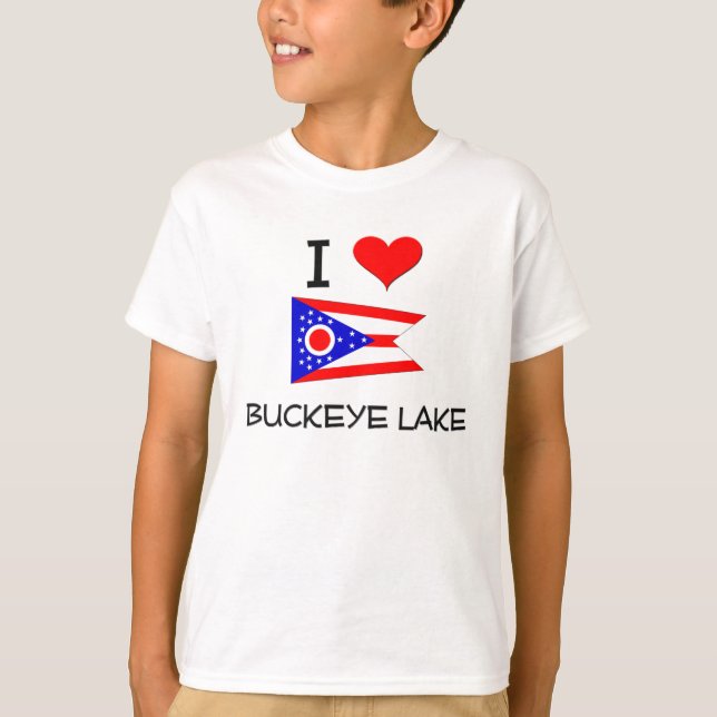 T-shirt J'aime le lac Ohio buckeye (Devant)
