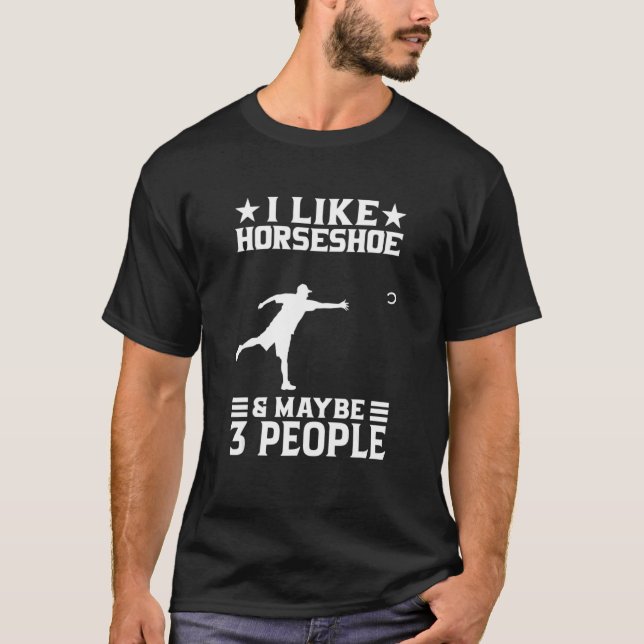 T-shirt J'aime le lancer de fer à cheval le lancer de fers (Devant)