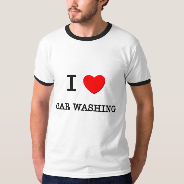 T-SHIRT J'AIME LE LAVAGE DE VOITURE (Devant)