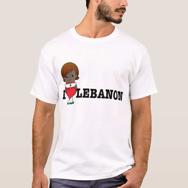 T-shirt J'aime le Liban (Devant)