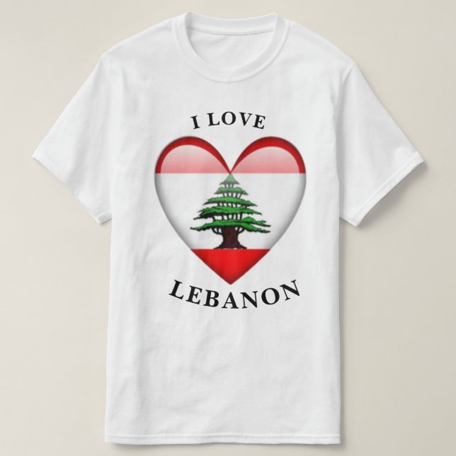 T-shirt J'aime le Liban   (Design devant)