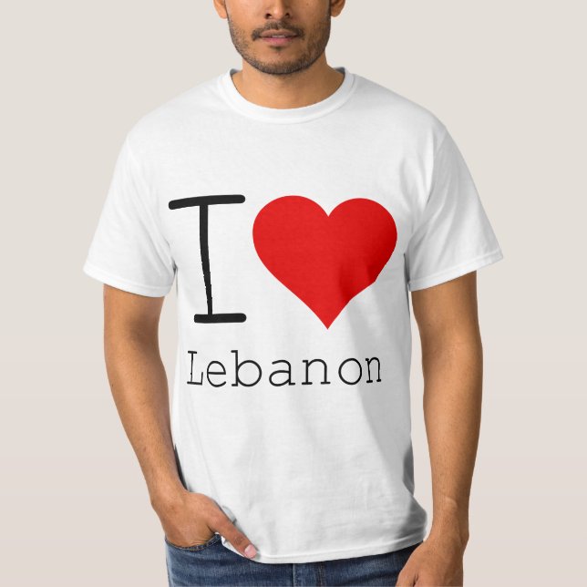 T-shirt J'aime le Liban (Devant)