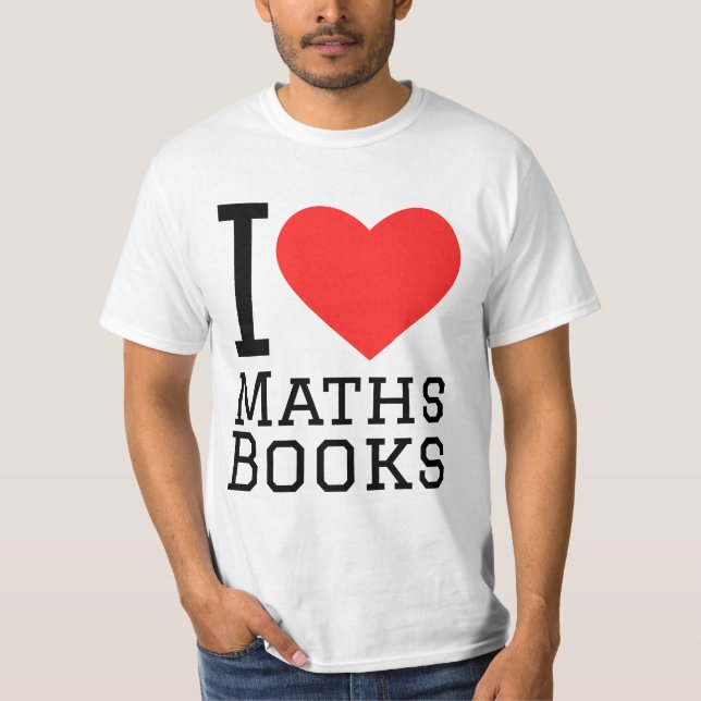 T-shirt J'aime le livre de mathématiques (Devant)