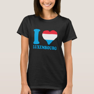 T-shirt J'aime le Luxembourg Drapeau luxembourgeois Luxemb