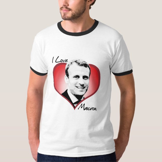 T-shirt J'aime le macron - (Devant)