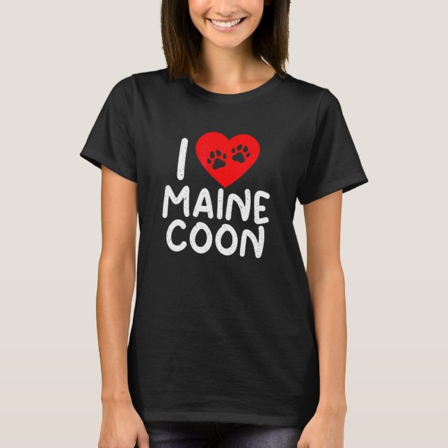 T-shirt J'Aime Le Maine Coon (Devant)
