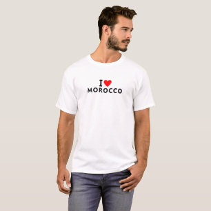T-shirt J'aime le Maroc pays comme voyage de coeur tourism