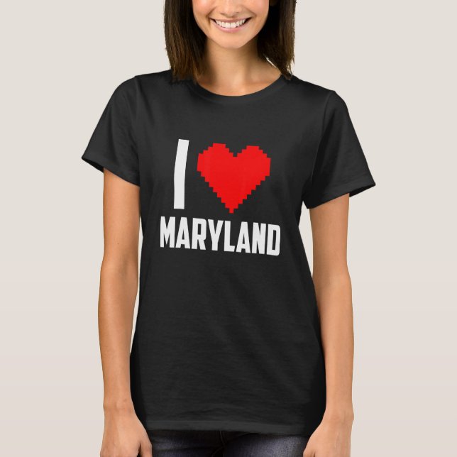 T-shirt J'aime le Maryland (Devant)