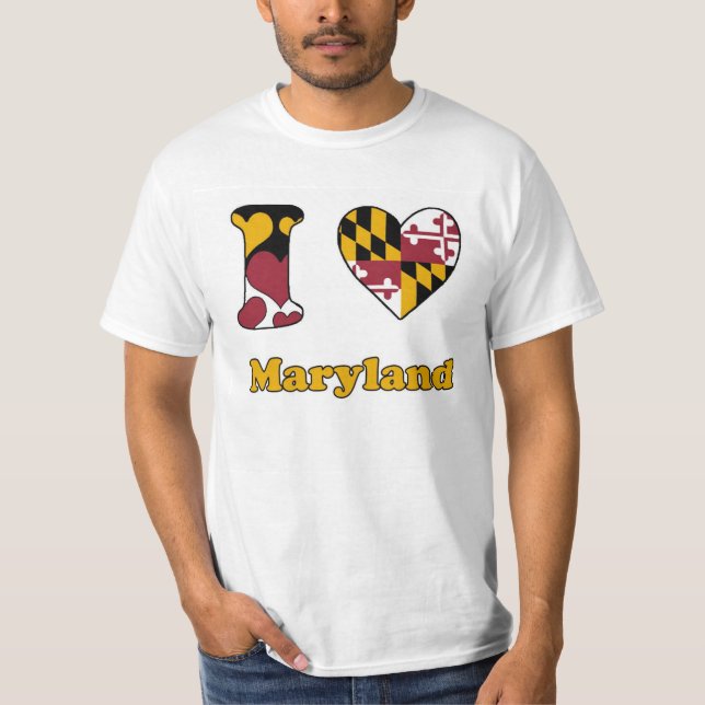 T-shirt J'aime le Maryland (Devant)