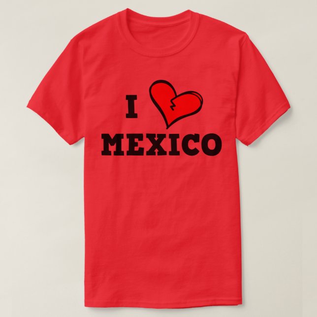 T-shirt J'aime le Mexique (Design devant)