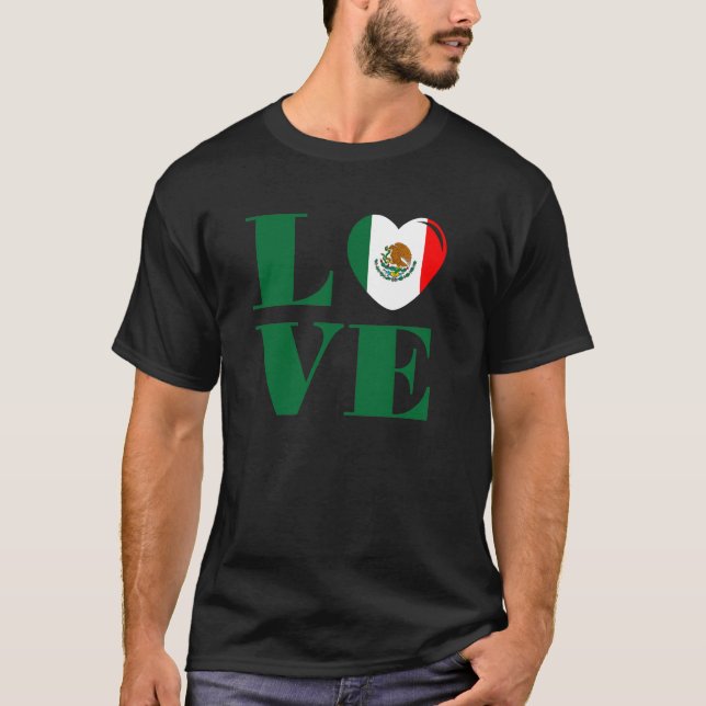 T-shirt J'aime le Mexique (Devant)