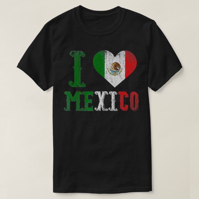 T-shirt J'aime le Mexique (Design devant)