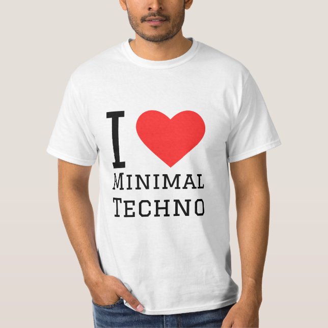 T-shirt J'aime le minimum techno (Devant)
