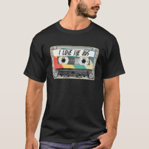 T-shirt J'Aime Le Mixtape De Bande De La Cassette Des Anné