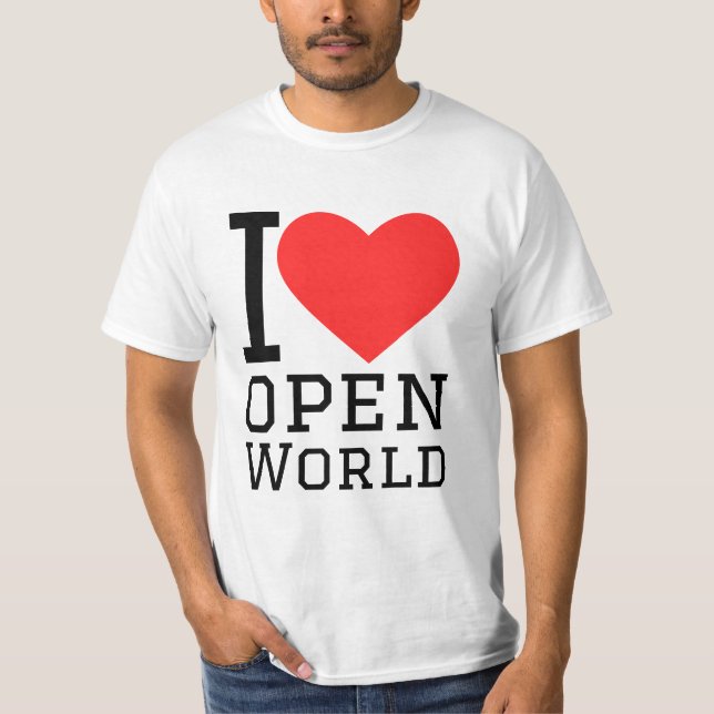 T-shirt J'aime le monde ouvert (Devant)