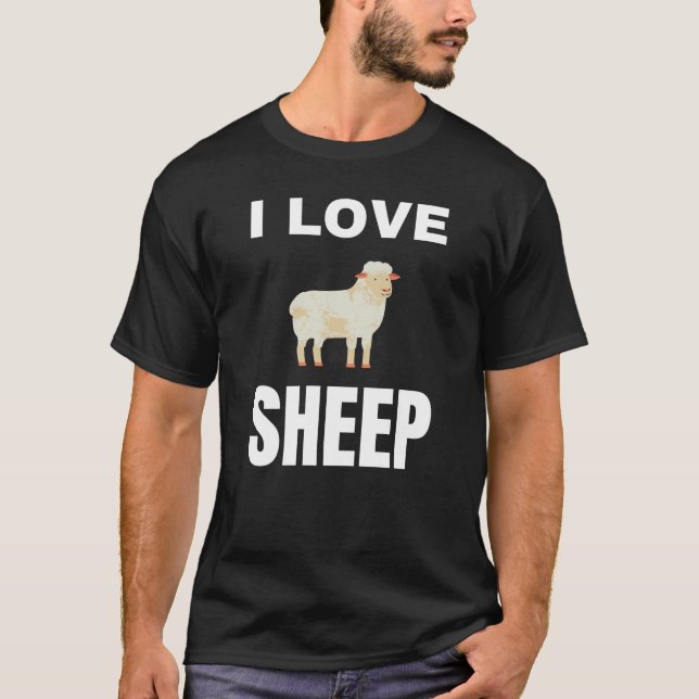 T-shirt J'aime le mouton (Devant)