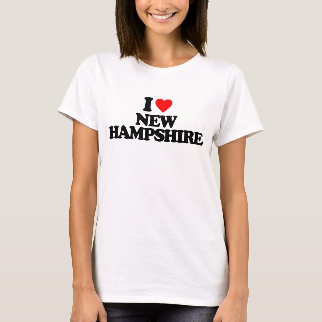 T-SHIRT J'AIME LE NEW HAMPSHIRE (Devant)