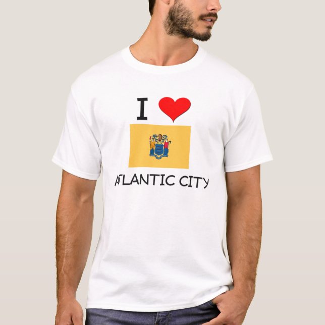 T-shirt J'aime le New Jersey d'Atlantic City (Devant)