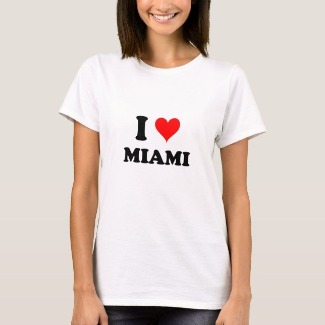 T-shirt J'aime le New Jersey de Miami (Devant)