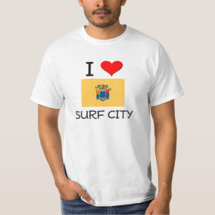 T-shirt J'aime le New Jersey de ville de surf