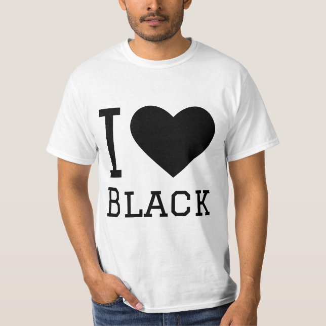 T-shirt J'aime le noir (Devant)