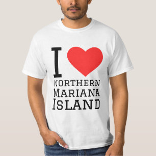 T-shirt J'aime le nord de l'île Mariana
