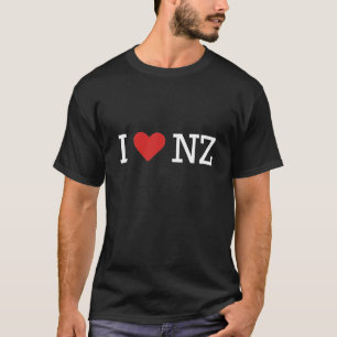 T-shirt J'aime le NZ (pour obscurité t)