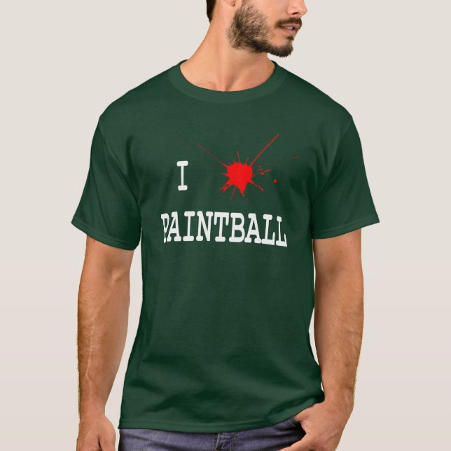 T-shirt J'aime le paintball (Devant)