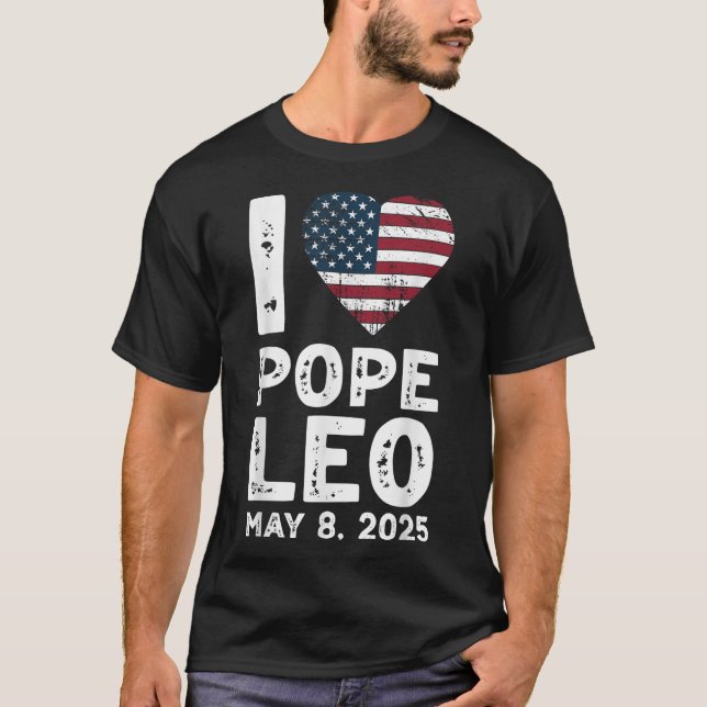 T-shirt J'aime le pape Leo (Devant)