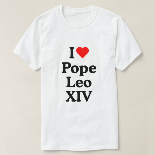 T-shirt J'aime le pape Leo XVI (Design devant)