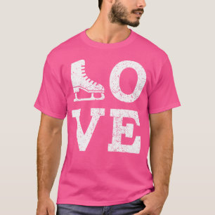 T-shirt J'aime le patin à glace Noël drôle