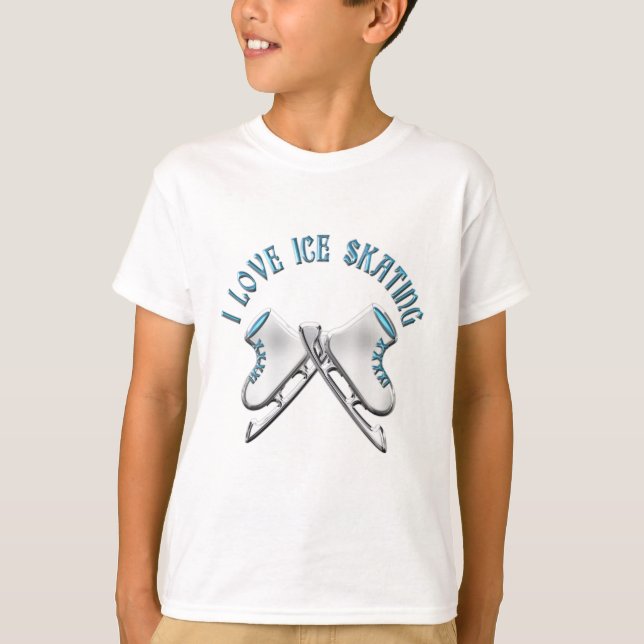 T-shirt J'Aime Le Patinage Sur Glace (Devant)