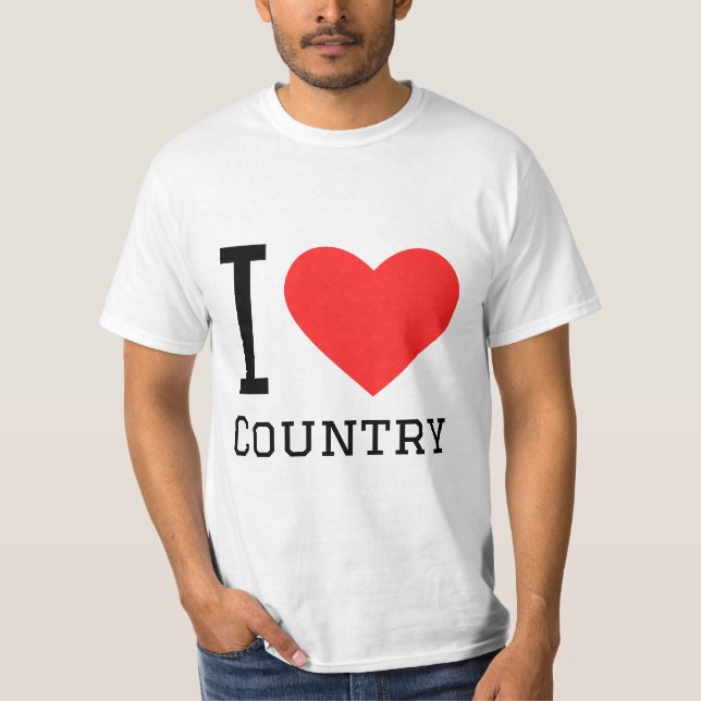 T-shirt J'aime le pays (Devant)