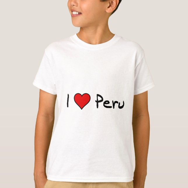 T-shirt J'aime le Pérou (Devant)