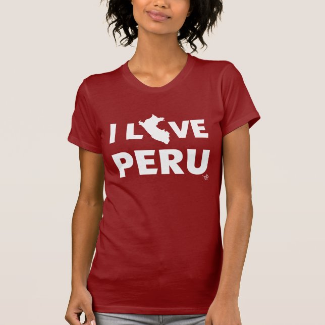 T-shirt J'aime le Pérou - l'étiquette InKa1821 (Devant)
