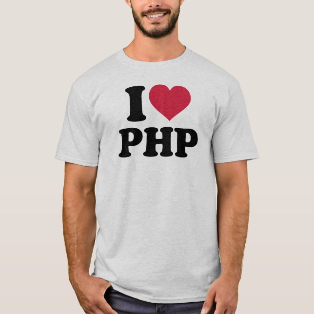 T-shirt J'aime le PHP (Devant)