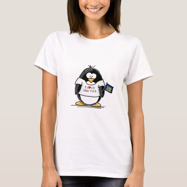 T-shirt J'aime le pingouin de New York (Devant)