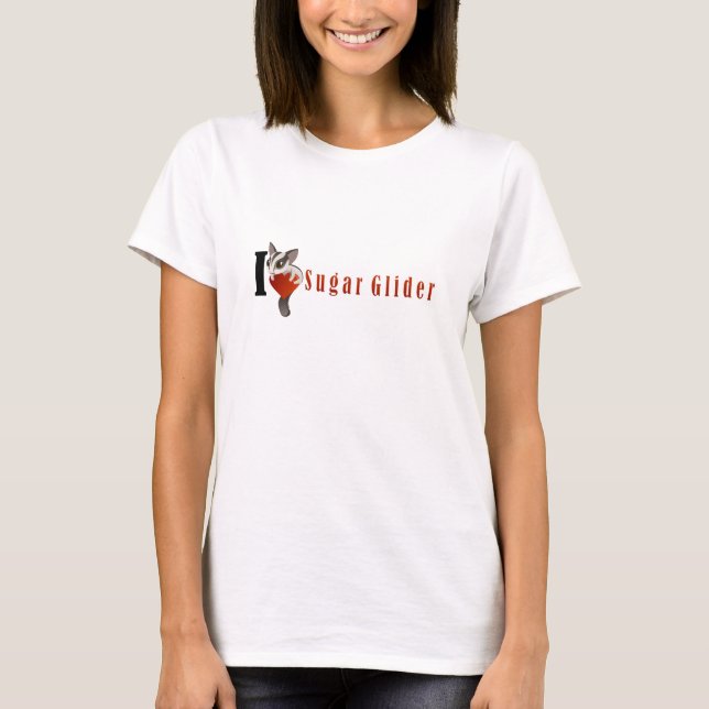 T-shirt J'aime le planeur de sucre (Devant)