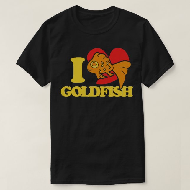T-shirt J'aime le poisson rouge (Design devant)
