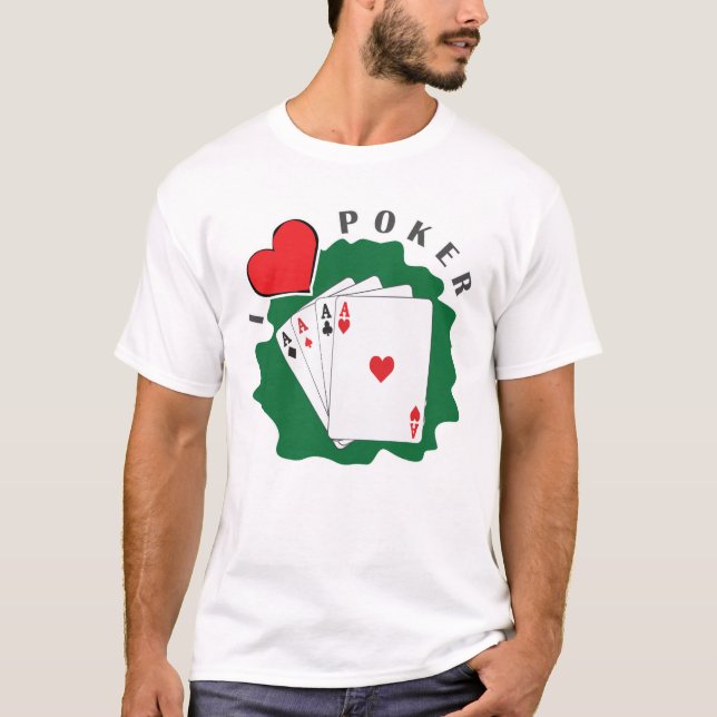 T-shirt J'aime le Poker (Devant)