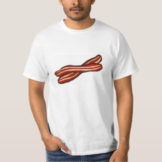 T-shirt J'aime le porc de bandes de lard d'art de dessin
