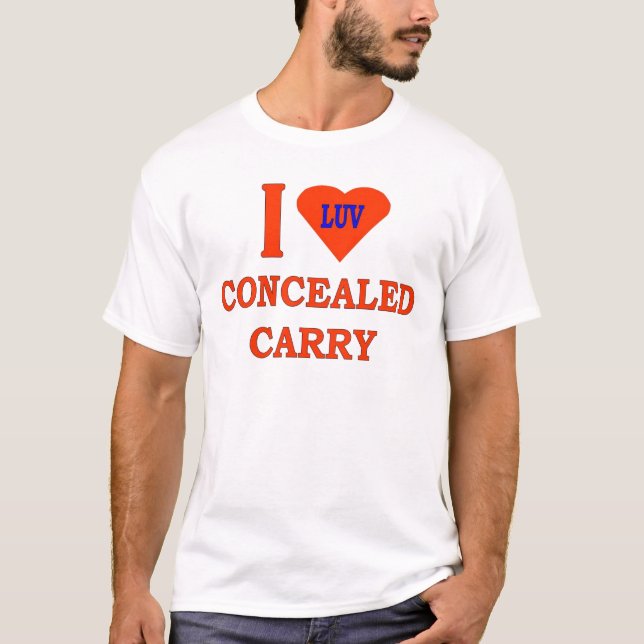 T-SHIRT J'AIME LE PORT DISSIMULÉ (Devant)