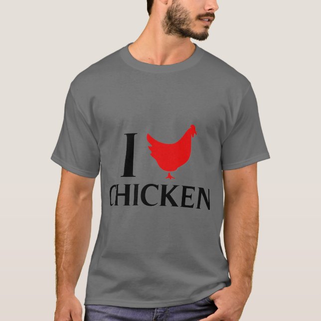 T-shirt J'aime le poulet (Devant)