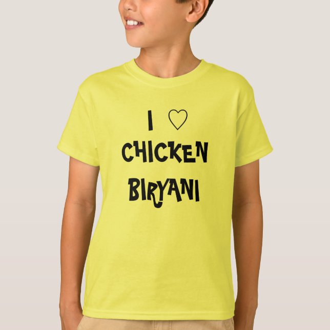 T-SHIRT J'AIME LE POULET BIRYANI (Devant)