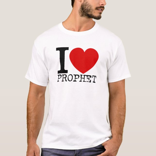 T-shirt J'aime le prophète (le noir) (Devant)