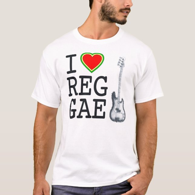 T-shirt J'aime le reggae (Devant)