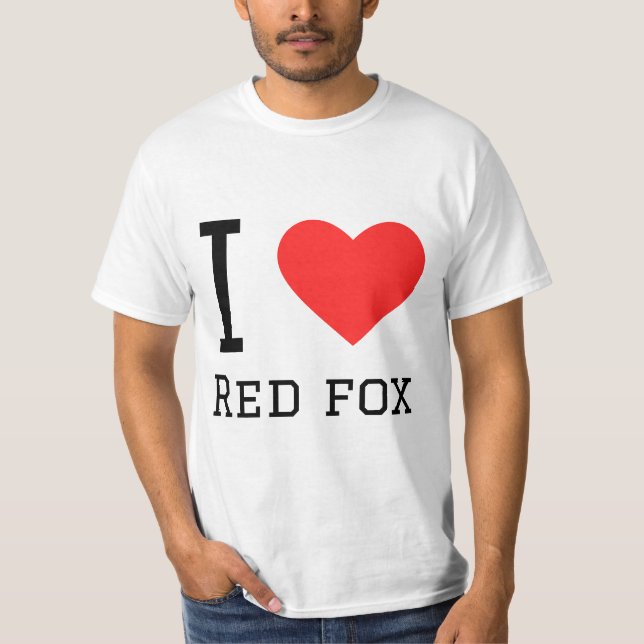 T-shirt J'aime le renard rouge (Devant)