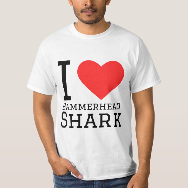 T-shirt J'aime le requin marteau (Devant)