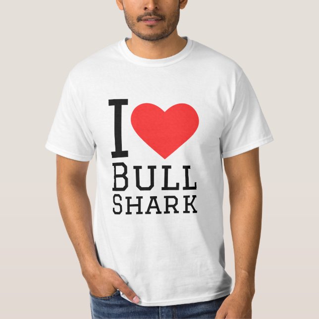 T-shirt J'aime le requin taureau (Devant)