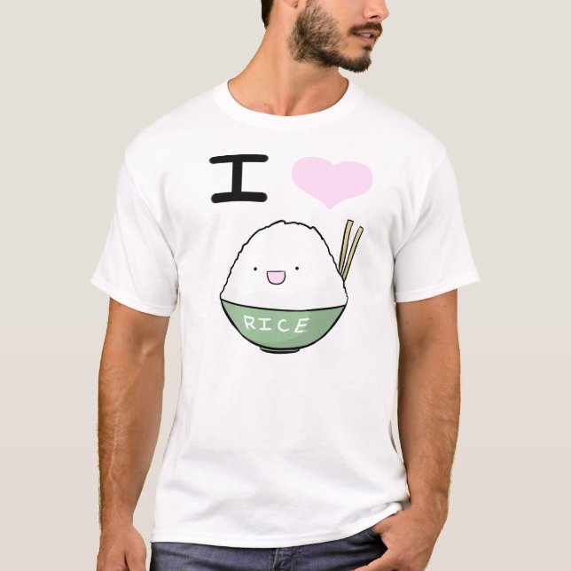 T-shirt J'aime le riz (Devant)